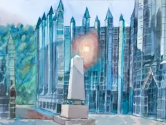 PPG Buildings and Obelisk, Downtown Pittsburgh by Henry Koerner, 1986, watercolor, offered Oct 2025