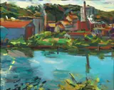 Barry Shields, Neville Island Coke Works, undated, c.2000, oil on canvas