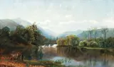 Edmund Darch Lewis, Preparing the Meal on the Edge of the Allegheny Mountains Lake