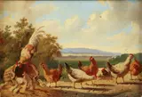 Albertus Verhoesen, Poultry in Landscape