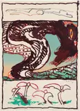 Pierre Alechinsky, Trondheim, 1977, color, lithograph on wove paper
