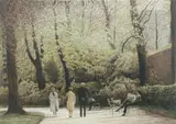 Harold Altman, Parc Monceau, 1983, color, lithograph, pencil