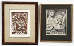 Irving Amen, Lot of 2: The Bird Cage, undated, etching, ed. 3/90
