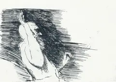 Rebbe Preaching by Leonard Baskin, circa 1968, etching, pencil, offered Sep 2025