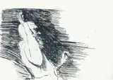 Leonard Baskin, Rebbe Preaching, circa 1968, etching, pencil