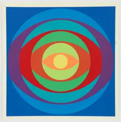 Yellow Center, 1970, original by Herbert Bayer, screenprint, offered Sep 2025