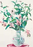 Gary Bukovnik, Spotted Pink Lilies, 1981, monoprint, pencil