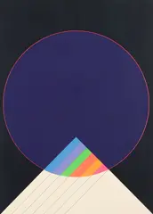 Eugenio Carmi, Carre Rebelle, 1972, serigraph printed in colors