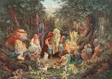 James C. Christensen, Once Upon a Time, 1991, offset, lithograph, hand-remarqued with a