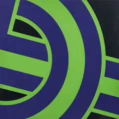 Pierre Clerk, Untitled, (Green Purple Black), 1972, serigraph printed in colors