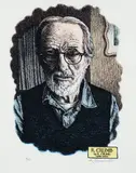 Robert Crumb, (American, contemporary), Self Portrait, 2021, serigraph on Rives archival paper