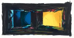 Laddie John Dill, Stage Left, 1983, lithograph printed in colors