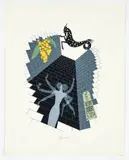 Erté, (Russian-born French Artist, 1892-1990), Capricorn-from the Zodiac Suite, 1982, serigraph on Arches wove paper