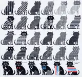Pedro Friedeberg, La Mansion de los Gatos [The Mansion of the Cats], undated, screenprint on wove paper