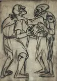 Enrico Glicenstein, (Polish/Jewish/American, 1870-1942), Two Figures [Deux Figures], c.1920s