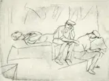 Enrico Glicenstein, (Polish/Jewish/American, 1870-1942), Workers at Rest, 1929-