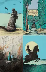 Susan Hall, Pages from the Diaries, 1980, color, silkscreen with lithography on Arches paper with hand-coloring