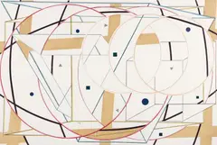 Al Held, Stone Ridge #3, 1983, etching in colors