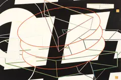 Al Held, Stone Ridge #4, 1983, etching in colors