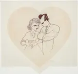 Al Hirschfeld, I love Lucy -- Lucille Ball and Desi Arnaz, 1980s