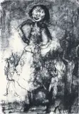 Jean Jansem, Grotesque, circa 1960s, lithograph, pencil