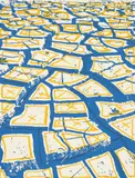 Menashe Kadishman, Cracked Earth, 1980, color, silkscreen on Arches paper