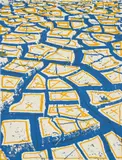 Menashe Kadishman, Cracked Earth, 1980, color, silkscreen on Arches paper