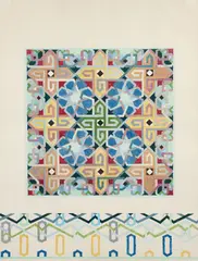 Joyce Kozloff, Pictures and Borders II, 1977, lithograph printed in colors