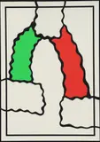 Nicholas Krushenick, Big Moose Lake, 1980, color, silkscreen