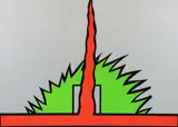 Nicholas Krushenick, Mount Cadillac, 1980, color, silkscreen