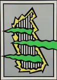Nicholas Krushenick, Blue Hill, 1980, color, silkscreen
