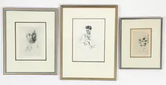 Jack Levine, 3 etchings. FIRST: Death's Head-Hussar, 1965, etching, pencil