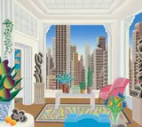 Thomas McKnight, Art Deco Room, 1988, screenprint on paper