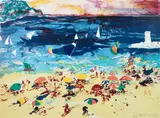 Malcolm Morley, Beach Scene, 1982, lithograph printed in colors at Tyler Graphics