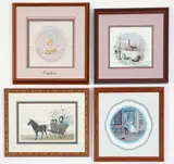Group of 4 offset lithographs: Driving the Twins by Patricia Buckley Moss, 1994, pencil, offered Sep 2025