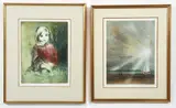 Kaiko Moti, 2 color aquatints. FIRST: Seascape V, circa 1960s