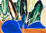 Paul Narkiewicz, Untitled Landscape, 1979, lithograph printed in colors