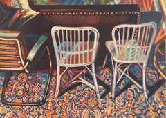 Andy Warhol's Studio, 1974, color by Lowell Nesbitt, aquatint, offered Sep 2025