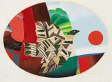 Max Papart, Enchanted Dream, 1984, etching with carborundum, aquatint, and collage