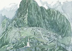 Machu Picchu, 1979, sugar-lift by Philip Pearlstein, aquatint with roulette, offered Sep 2025