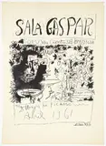 after Pablo Picasso, Dibujos de Picasso exhibition poster for Sala Gaspar, Barcelona, 1961, lithograph