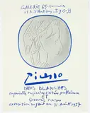 after Pablo Picasso, Pates Blanches exhibition poster for Galerie 65, Cannes, 1957, offset, lithograph