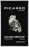 after Pablo Picasso, Grabados exhibition poster for Galeria Mer-Kup, Mexico City, 1969, lithograph, not