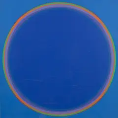 Lothar Quinte, Corona, (Blue), 1973, silkscreen printed in colors, pencil
