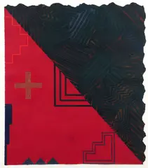 Birnham Wood V by David Shapiro, 1981, monotype, monoprint, embossed, on hand made paper, offered Sep 2025