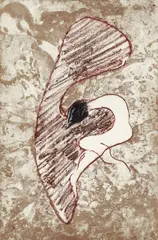 Dorothea Tanning, The Maid Is Late Because She Laid Her Mate, 1971, color, etching on Arches