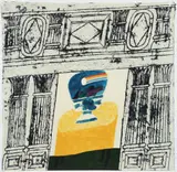 Carol Summers, Incredible String Band, 1972, color, woodcut, serigraph, and monotype on Japanese paper