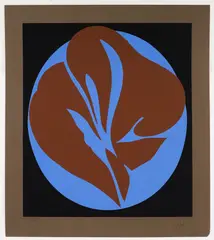 Jack Youngerman, Untitled (Blue and Brown), 1978, color, serigraph on paper, pencil