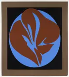 Jack Youngerman, Untitled (Blue and Brown), 1978, color, serigraph on paper, pencil