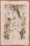 Léonard-Tsuguharu Foujita, Eve in the Garden of Eden, 1959, color